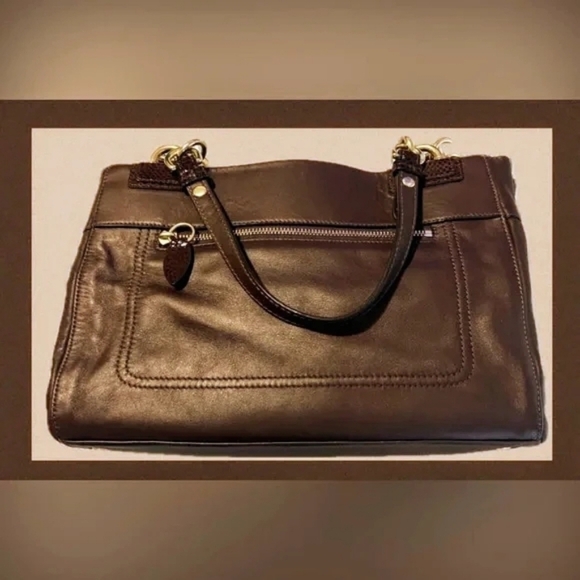 Coach Penelope Peyton Brown Soft Leather Satchel EUC (Full Inclusion) - Picture 6 of 16